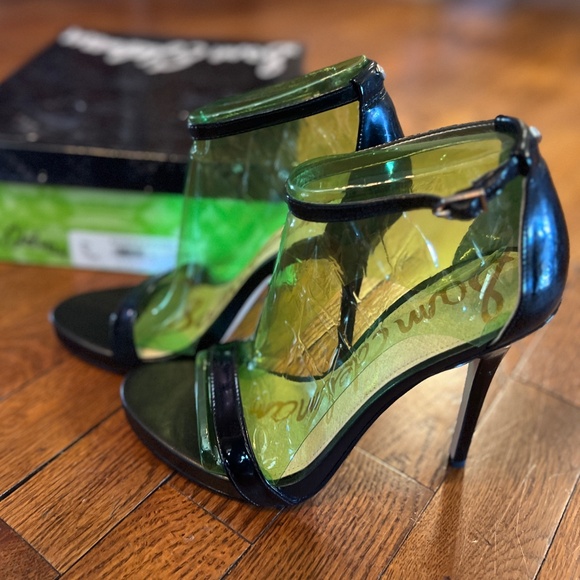 NIB Sam Edelman Eleanor Heel in Black Patent - Picture 3 of 5